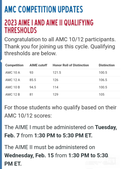 AMC10/12分?jǐn)?shù)線公布！AMC10/12晉級(jí)AIME需要考多少分？