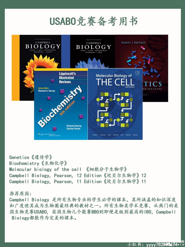 美國生物USABO競賽有哪些學習資料呢？競賽參考書籍及歷年真題分享！