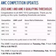 2022年AMC10/12晉級AIME分?jǐn)?shù)線已公布，快來查查你的成績吧!
