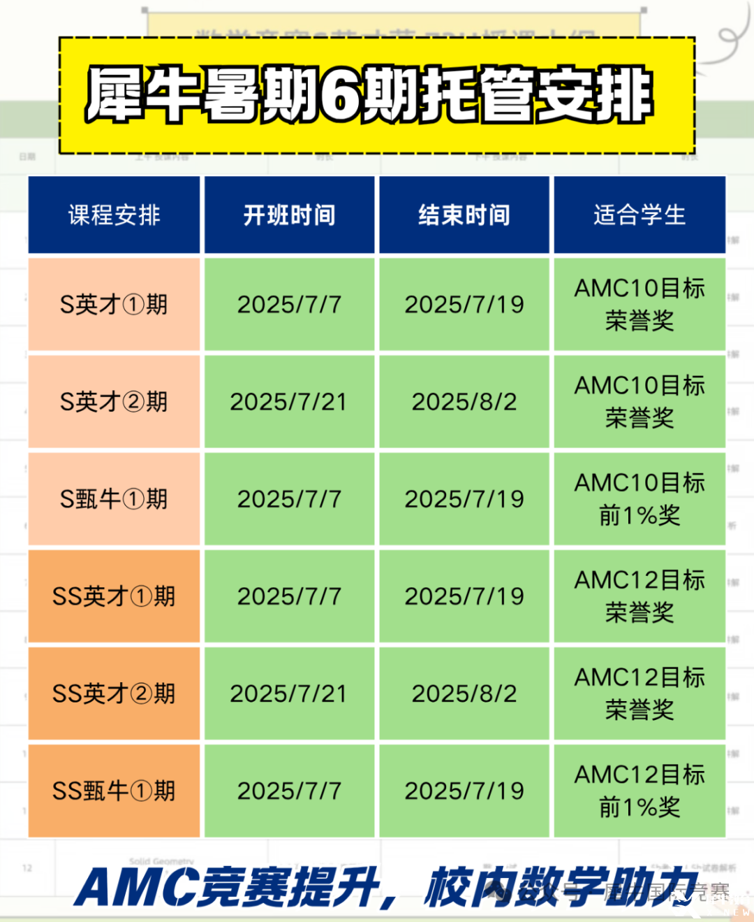 AMC10/12數(shù)學(xué)競賽可以線下集訓(xùn)嗎?上海某國際學(xué)校內(nèi)部，犀牛全脫產(chǎn)學(xué)習(xí)！